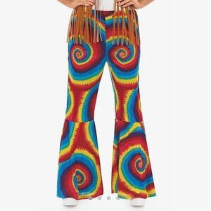 Fun Shack 70s Hippie Flare Costume Pants, Bell Bottoms Medium